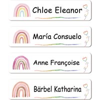80/160/240pcs Personalized Name Stickers Custom Waterproof Labels Stick on Tag Kids Teacher Parents School Daycare - Rainbow 413