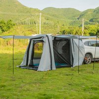 Inflatable Car Rear Tent Outdoor Camping Tunnel Yurt Family Self-driving Tourist BBQ 210D Oxford Waterproof Large Space Pergola