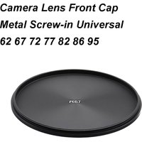 Metal Camera Lens Front Cap Cover Lid Screw-in Universal 62 67 72 77 82 86 95 mm Aluminum Alloy Filter Protection Cap