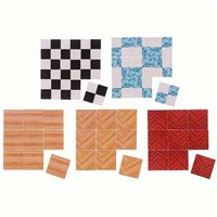 9pcs 1:12 Miniature Wooden Floor Tiles 30x30mm Dollhouse Kitchen Bathroom Dining Room DIY Decoration