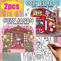 2/3/4/5 PCS Cute Japan Coloring Book for Adult | 28 Pages Colouring Book, Drawing Supplies for Christmas, Valentine’s Day