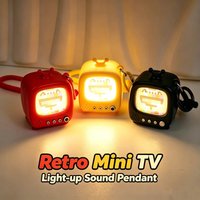 Vintage Style Light and Sound Mini Television Keychain, Exquisite Creative Pendant, Ideal Gift Choice