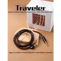 FiftyStrings Jumper Ear Traveler IEM Cable 22AWG 114-Strand Japan Furukawa OFC Silver-Mixed Shielded Audiophile Upgrade Cable