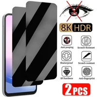 2Pcs Anti-spy Glass for Samsung S21 S20 FE 5G A73 A53 A33 A23 5G Privacy Screen Protector for Samsung A72 A52 A32 A70 A50 A40