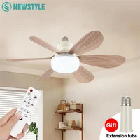 E26 E27 Base usage domestique LED ventilateur de plafond lumière sans fil à distance ventilateur intelligent lumière 42 cm 52 cm ventilateur de plafond pour chambre bureau étude cuisine