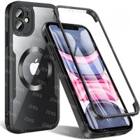 360 Full Body Protection Case For iPhone 15 14 13 12 11 Pro Max Magsafe Magnetic Ring Shockproof Front+Back Cover