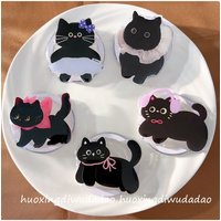 Magnetic Korean INS Cute Black Cat Cartoon Phone Universal Stand Holder For iPhone Samsung Motorola Google Phones