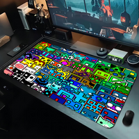 Video Game Geometry Dash Mousepad Boy Pad Natural Rubber Gaming mousepad Desk Mat Size for Gameing World of tanks CS GO Zelda