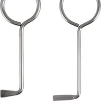 2PCS New Firefighter Door Swipe Tool Stainless Steel Sturdy Lock Picking Tool Leverage Practical Pry Opening Tool for Door