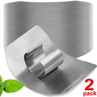 Stainless Steel Finger Guards for Cutting Assist Vegetable Slice Cutter Tool Finger Protector Knife Blade Kitchen Gadget Tools