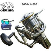 Okuma Large Rotating Fishing Roll 8000 9000 10000 12000 14000 Roll Dragging 20KG Strong Roll Saltwater Freshwater Fishing Wheel