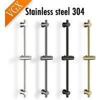 VGX Gold Shower Lift Rod Stainless Steel Bath Sliding Bar Wall Mounted Adjustable Rail Slide Bar Bathroom Accessories Black