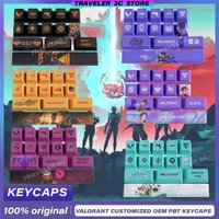 VALORANT Theme Customized Thermal Sublimation OEM Height keycaps Mechanical Keyboard laptop Gaming Office gamer keycap in stock