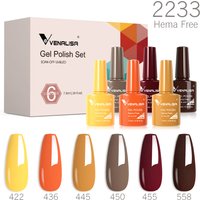 Ven alisa Gel Nagellack Kit Hema Free Jelly Gel Herbst Farb kollektion Herbst Nail Art Gel Lack Einweichen Uvled Semi Permanent