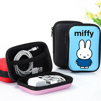Miffy Women Storage Bag Kawaii Cartoon Printed Data Cable Charger Travel Earphone Protective Case Portable Card Box Bags Gift