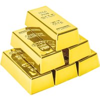 1/6 pièces en plastique faux lingots d'or simulé brique d'or faux barre d'or scintillante presse-papier arrêt de porte accessoire de film nouveauté cadeau