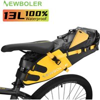 NEWBOLER Bike Bag Waterproof 13L Large Capacity Bicycle Saddle Bag Cycling Foldable Tail Rear Bag MTB Road Trunk Bikepacking
