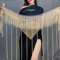 Belly Dancing Fringe Belts Senior AB Stones Triangle Tassel Hip Scarf Adult and Children Oriental Dance Competition Accessories