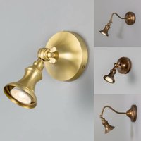 Amerykańska industrialna lampa ścienna w stylu retro, mały reflektor miedziany do korytarza, przy łóżku, do gabinetu, łazienki, dekoracyjna lampa sufi