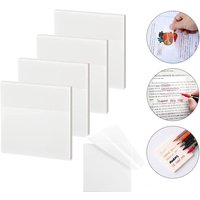 100-500 Sheets Transparent Sticky Notes 3x3 Inch Clear Waterproof Self-Adhesive See Through Sticky Note Pads Book Annotation