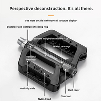 AliExpress ROCKBROS Bike Nylon Pedals DU Bearing Ultra-light Mountain Non-Slip Bicycle Pedals Wide Tread MTB Pedals Cycling Accessories