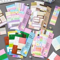 4 Style Day Time Fragments Series Sticker Creative Number Border DIY Handbook Scrapbook Decoration Material Stickers Stationery