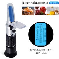 Sugar Refractometer 58-90% Honey Brix Concentration Meter Handheld Beekeeping Refractometer with ATC