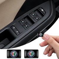 10Pcs Car Steering Wheel Sticker Badge Interior Decoration For Alfa Romeo 147 159 Giulietta GT 4C Giulia 156 Tonale Mito Stelvio