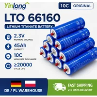 Yinlong 2,3V 45Ah LTO-Batterie 66160 Lithium-Titanat Wiederaufladbare Zelle DIY 12V 24V 48V Pack für Solarenergiespeicher Off-Grid Wohnmobil Camper Elektrofahrzeug Golfwagen Marine USV-Backup