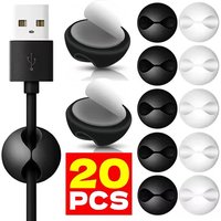5/20Pcs Mini Cable Winder Organizer USB Charging Cable Clips Desk Tidy Organiser Wire Cord Holder Protectors In Home Office Car