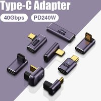 Mini USB4.0 Type-C OTG Adapter 40Gbps High Speed Data Converter Support 8K 60Hz 90/180 Degree Elbow Extension Fast Cable Adapter