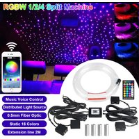 RGBW 1/2/4/6/8 split machine 2400x household car roof starry sky light kit roof fiber optic ceiling