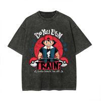 Y2k Oversized Vintage Washed Pokemon Gym Graphic T Shirt Man Women Anime Short Sleeve Tee Summer 2026 Streetwear Casual Tops