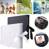 Black Memory Books DIY Craft Photo Albums Scrapbook Cover Kraft Album For Wedding Anniversary Gifts Memory Books