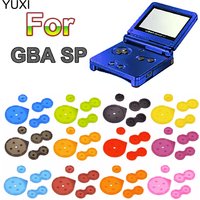 For GBA SP Rubber Buttons Contact Pads Silicon Hing & Screws Cover Buttons Rubber For Advance SP Housing Shell Repair