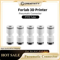 3D Printer PTFE Pneumatic Fitting Tube Connector 1.75mm Filament Extruder Quick Connector for Lab X1 X1C P1P P1S
