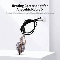 Kobra X Nozzle Kit with Heating Component & Silicone Sleeve – Compatible Replacement for Anycubic Kobra X, Includes Cleaning Bru