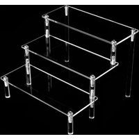 Clear Acrylic Display Stand For Anime Figures Cupcake Shelf Organizer Desserts Holder Jewels Display Risers Stand Perfume Stand