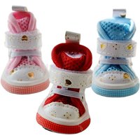 Shining Love Shoes For Dogs Of Small Breeds Summer Breathable Fashion Puppies Non-slip Pet Cats Boots Accessories 4PCS/lot