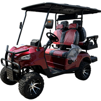 Wholesale China Color Logo Custom Club 4 Seats Car Electric and Gaso Golf Carts Electric Powered Red 2+2 Seats for Sale