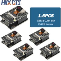 1-5PCS ESP32-CAM-MB WiFi Module Serial to WiFi ESP32 CAM Development Board 5V Bluetooth with OV3660 Camera upgraded OV2640 DIY