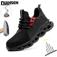Unisex-Arbeitssicherheitsschuhe in Größe 48, Stahlkappe, leichter, atmungsaktiver Sneaker für Herren, Anti-Smash- und Anti-Pannen-Sicherheits-Sneaker