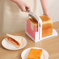 1pc Adjustable Bread Slicer Guide, Plastic Bread Cutter Slicer For Homemade Bread, Foldable Kitchen Baking Tool