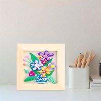 Kids Gift Wooden Blank Clay Frame Creartive DIY Wooden Photo Holder Party Decor Multi Size Desktop Ornament Children's Handcraft