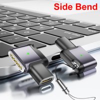 Magnetic 90 Degree Elbow Side Bend PD 20V 5A 100W USB Type C Fast Charging Quick Charge Converter Cable for MagSafe3 Air/Pro