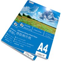 Impression à jet d'encre auto-adhésive haute brillance avec colle arrière autocollant papier Photo A4 50 feuilles étiquettes papier étanche autocollants faciles à poser