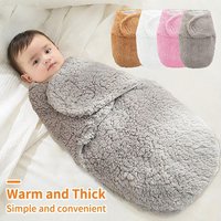 1Pc Baby Swaddle Blanket, Autumn Thickened Wrap Blanket, Soft and Comfortable Lamb Fleece - Skin-Friendly and Warm, Anti-Startle Swaddle for Newborns, a Gift for Your Baby for Halloween, Christmas,