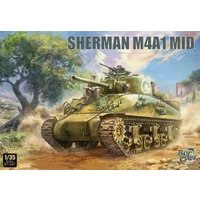 Border BT-047 1/35 Scale Sherman M4A1 Mid Tank Model Kit