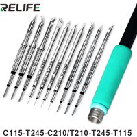 RELIFE Super Fine C210 T245 C245 Soldering Tip C210 C115 Soldering Iron Tip for GVM T210 GVM T115 Professional Soldering Station