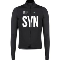 SYN DEEP Winter Men's Pro Thermal fleece Cycling Jersey Long Sleeve Black Cycling Wear image 4
